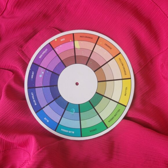 Kim Rogers Women Top 3X Plus Roll Tab Sleeve Red Pockets Lightweight RED16E - Picture 9 of 9